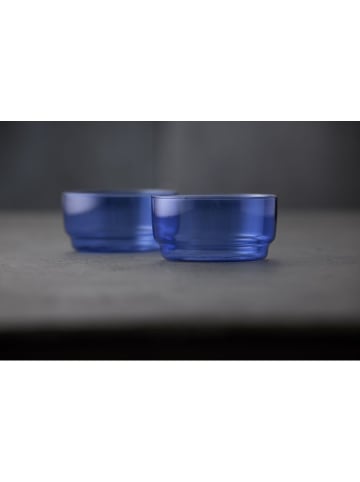 Lyngby Glas 2er-Set: Schalen "Torino" in Blau - Ø 12 cm