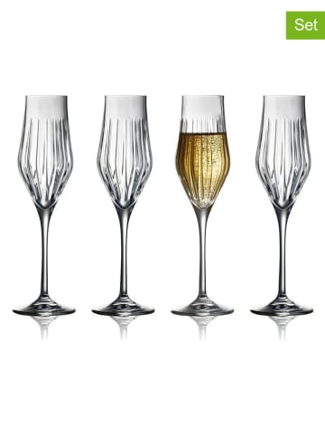 Lyngby Glas 4-delige set: sektglazen ''Ane'' transparant - 230 ml
