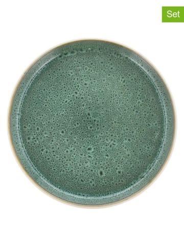 Bitz Talerzyki deserowe (6 szt.) "Gastro" w kolorze biało-zielonym - Ø 21 cm