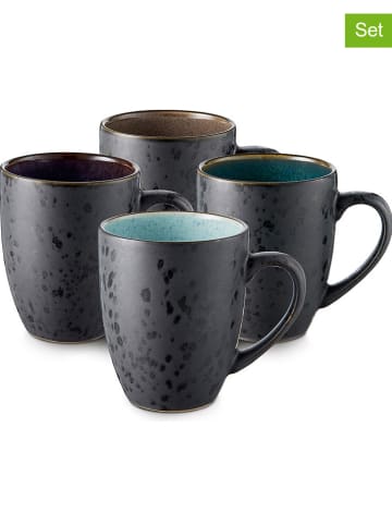 Bitz 4er-Set: Tassen in Schwarz/ Bunt - 300 ml