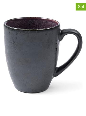 Bitz Kubki (4 szt.) w kolorze czarno-fioletowym - 300 ml