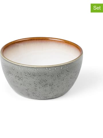 Bitz 6er-Set: Müslischalen in Creme/ Grau - Ø 10 cm