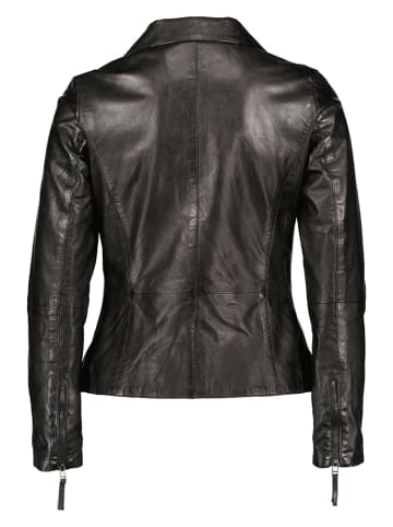 7eleven Skórzana kurtka w kolorze czarnym