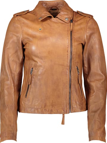 Apple of Eden Leren jas cognackleurig