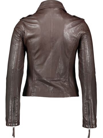 Apple of Eden Skórzana kurtka w kolorze ciemnobrązowym