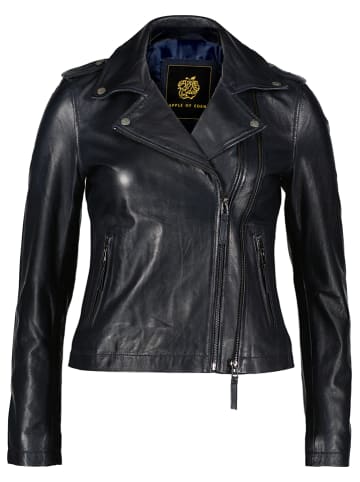 Apple of Eden Lederjacke in Dunkelblau