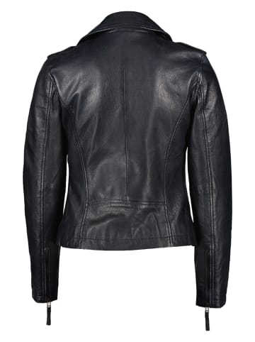 Apple of Eden Lederjacke in Dunkelblau