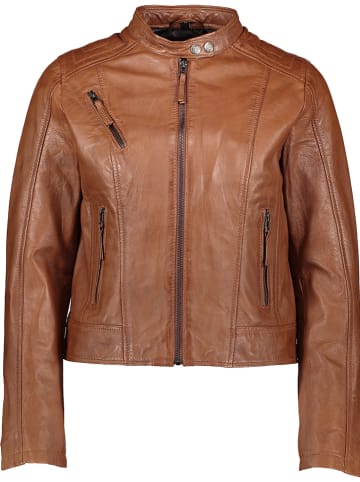 Apple of Eden Lederjacke in Cognac
