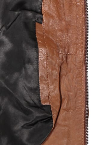 Apple of Eden Leren jas cognackleurig