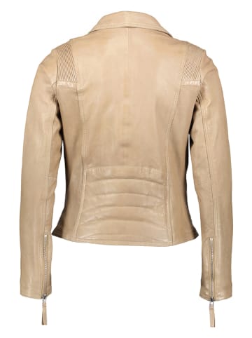 Apple of Eden Skórzana kurtka w kolorze beżowym