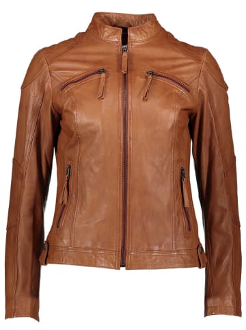 Apple of Eden Lederjacke in Hellbraun