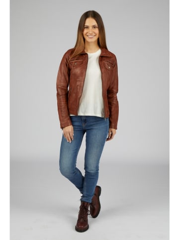 7eleven Lederjacke in Hellbraun