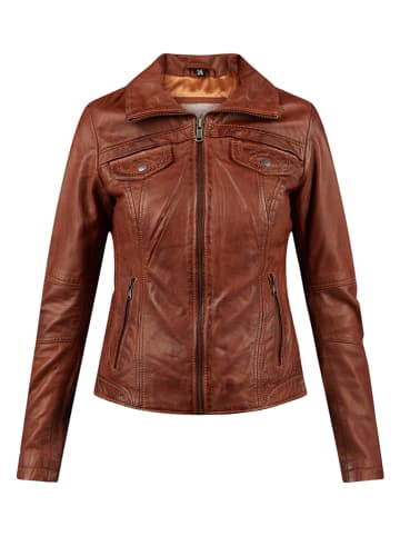 7eleven Leren jas lichtbruin