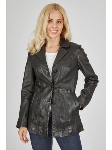 7eleven Skórzana kurtka w kolorze czarnym