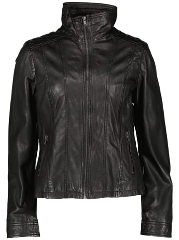 7eleven Skórzana kurtka "Dorie" w kolorze czarnym