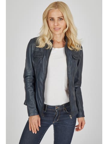 7eleven Leren jas donkerblauw