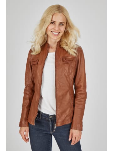 7eleven Lederjacke in Hellbraun