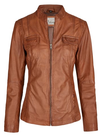 7eleven Skórzana kurtka w kolorze jasnobrązowym