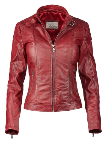 7eleven Lederjacke in Rot