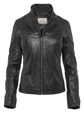 7eleven Skórzana kurtka w kolorze czarnym