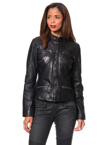 7eleven Leren jas "Katta" zwart