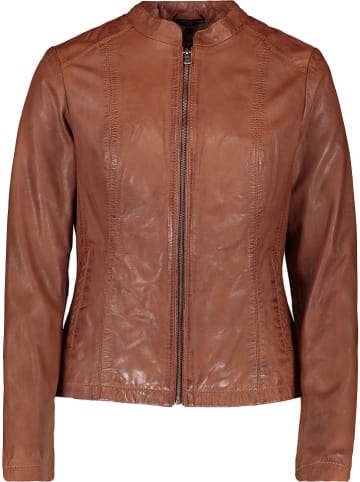 7eleven Skórzana kurtka "Leika" w kolorze jasnobrązowym