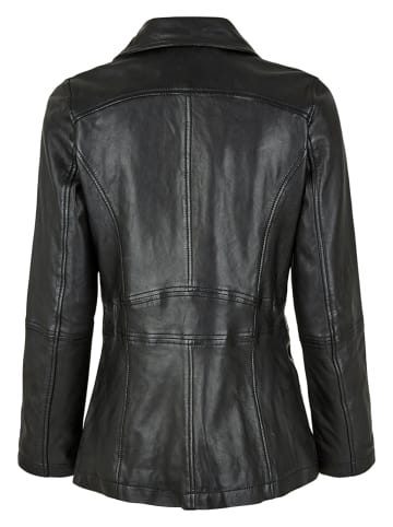 7eleven Skórzana kurtka w kolorze czarnym