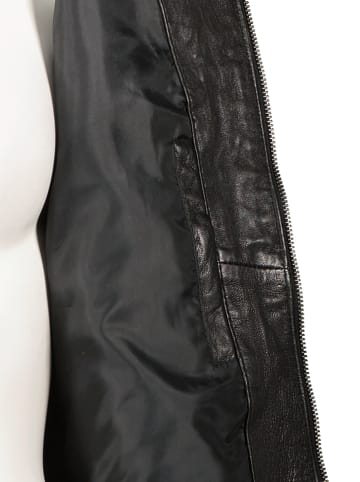 HIS Skórzana kurtka w kolorze czarnym