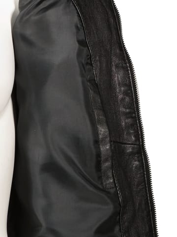 HIS Skórzana kurtka w kolorze czarnym