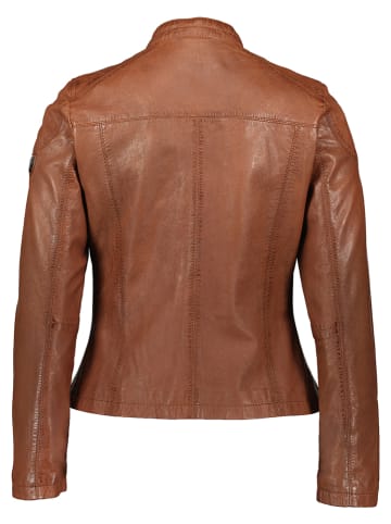 HIS Skórzana kurtka w kolorze jasnobrązowym