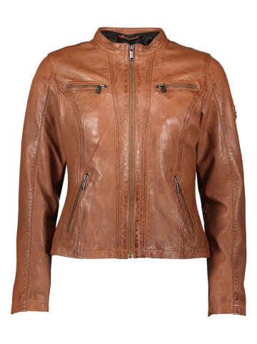 HIS Skórzana kurtka w kolorze jasnobrązowym