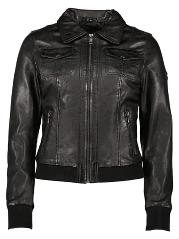 HIS Lederjacke in Schwarz