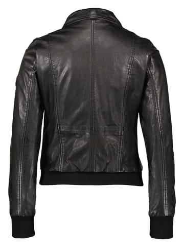 HIS Lederjacke in Schwarz