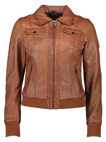 HIS Skórzana kurtka w kolorze jasnobrązowym