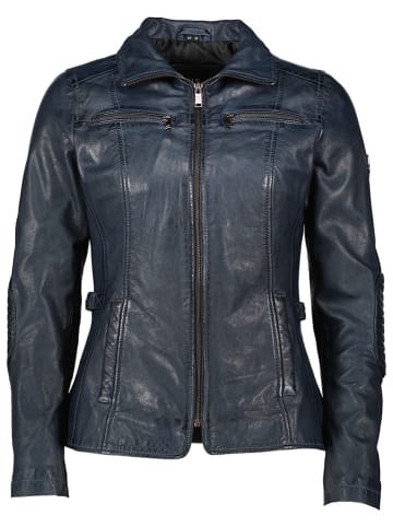 HIS Skórzana kurtka w kolorze granatowym