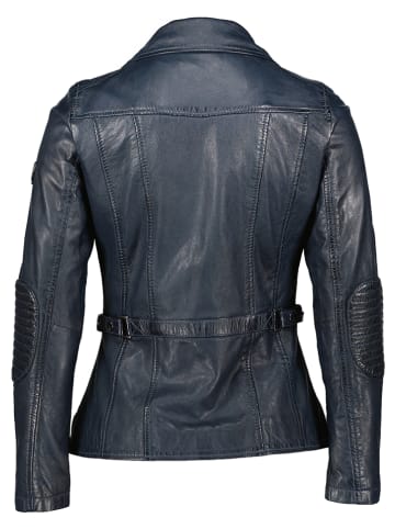 HIS Lederjacke in Dunkelblau