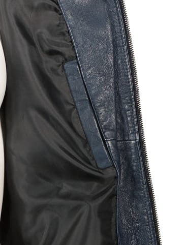 HIS Leren jas donkerblauw