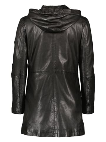 HIS Skórzany płaszcz w kolorze czarnym