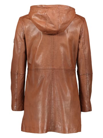 HIS Skórzany płaszcz w kolorze jasnobrązowym