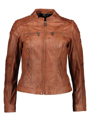 HIS Lederjacke in Cognac
