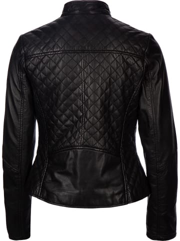 7eleven Skórzana kurtka "Luise" w kolorze czarnym