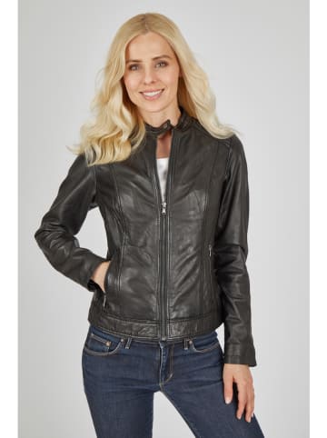 7eleven Skórzana kurtka w kolorze czarnym