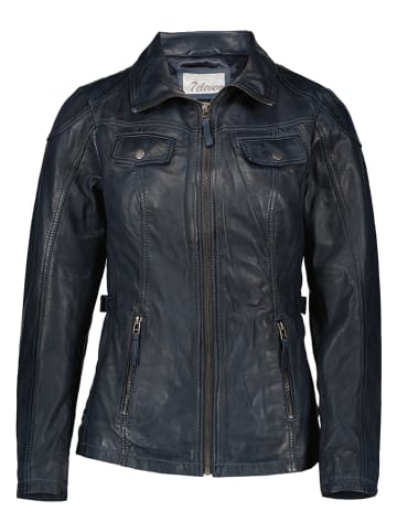 7eleven Skórzana kurtka "Muri" w kolorze granatowym