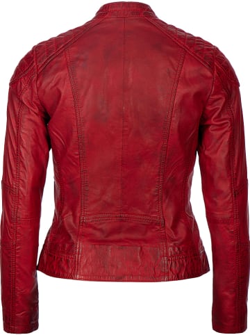 7eleven Lederjacke "Narbon" in Rot