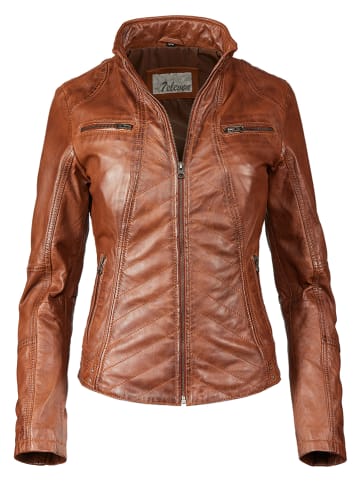 7eleven Skórzana kurtka w kolorze jasnobrązowym