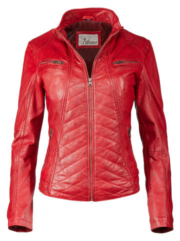 7eleven Lederjacke in Rot