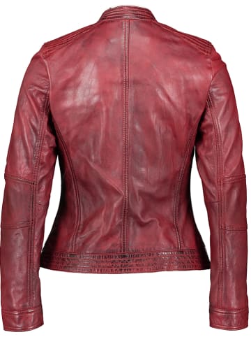 7eleven Skórzana kurtka "Salina" w kolorze czerwonym