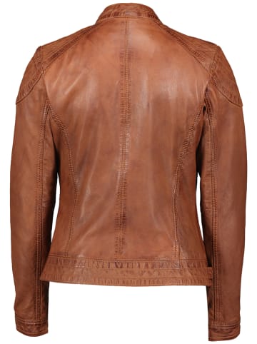 7eleven Skórzana kurtka "Sarra" w kolorze jasnobrązowym