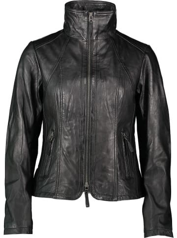 7eleven Skórzana kurtka "Serace" w kolorze czarnym