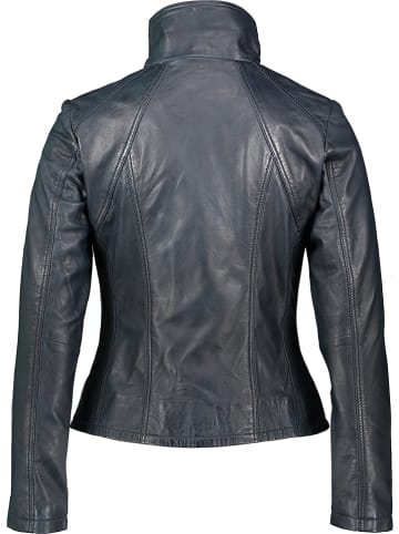 7eleven Skórzana kurtka "Serace" w kolorze granatowym